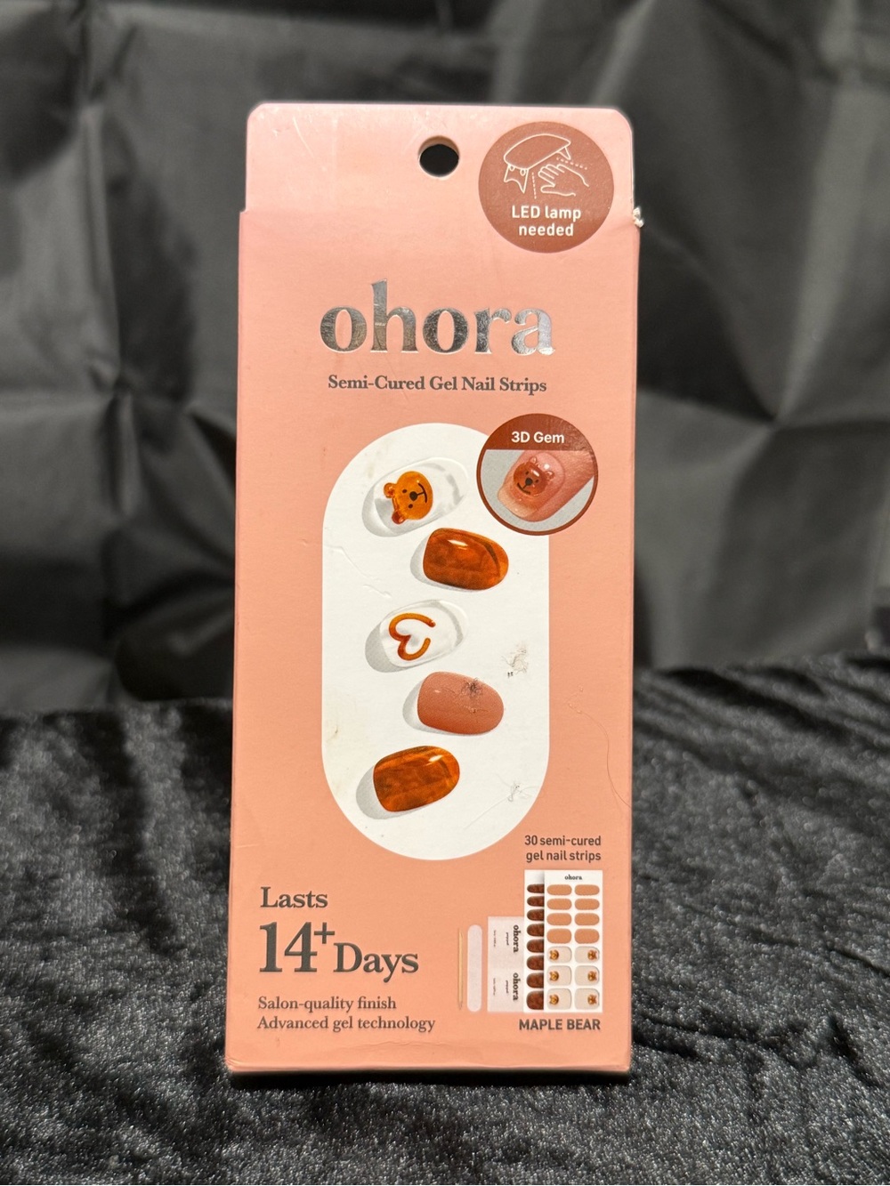 Ohora semi-cured gel nail strips in Maple Bear